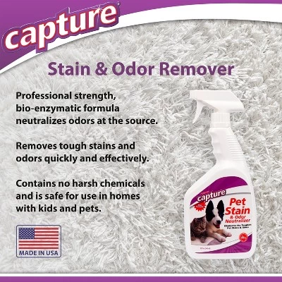Capture Pet Stain And Odor Eliminator Spray - 32oz 3 Capture Pet Stain And Odor Eliminator Spray - 32oz