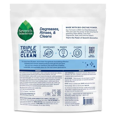 Seventh Generation Triple Action Clean Dishwasher Detergent Packets - 38ct 4 Seventh Generation Triple Action Clean Dishwasher Detergent Packets - 38ct - Image 2