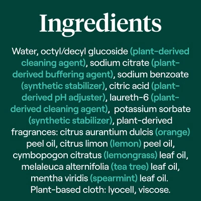 Seventh Generation Lemon Zest Multi-Surface Cleaning Wipes - 70ct 5 Seventh Generation Lemon Zest Multi-Surface Cleaning Wipes - 70ct - Image 3