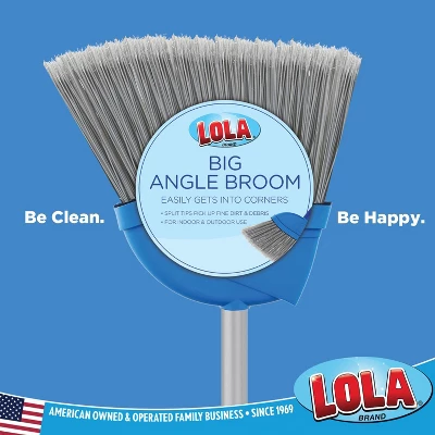 Angle Broom, 13" W Head, Large Style, Made W/ Recycled Soda Bottle Bristles, & Aluminum, Includes Swivel Hang Cap For Storage -by LOLA, 1 Pack 6 Angle Broom, 13" W Head, Large Style, Made W/ Recycled Soda Bottle Bristles, & Aluminum, Includes Swivel Hang Cap For Storage -by LOLA, 1 Pack - Image 4