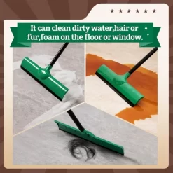 NAYSAYE Cleaning Tool All Surface Silicone Broom Squeegee Efficient Hair Dust And Liquid Removal For Indoor Floors Rugs And Windows