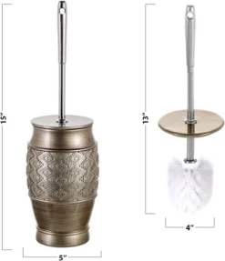 Creative Scents Silver Dublin Toilet Brush With Holder -Cleaning Supply Store GUEST 0f0573c3 feb4 40a1 a487 639797c42cae