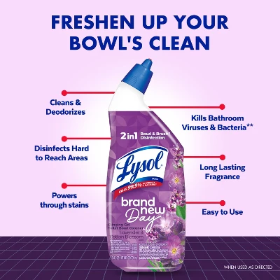 Lysol Lavender Liquid Toilet Bowl Cleaner - 48 Fl Oz/2ct 3 Lysol Lavender Liquid Toilet Bowl Cleaner - 48 Fl Oz/2ct