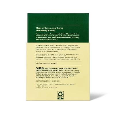 Scented Oil Refill Air Freshener - Lemon & Mint - 1.3 Fl Oz/2pk - Everspring™ 4 Scented Oil Refill Air Freshener - Lemon & Mint - 1.3 Fl Oz/2pk - Everspring™ - Image 2