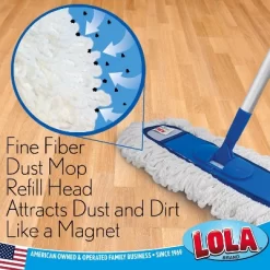 Lola Products 360 Degree Flexible 18" Dust Mop Replacement Head, Fine Fiber Machine Washable Dust Mop Head Attracts Dust & Dirt Like A Magnet, 2 Count -Cleaning Supply Store GUEST 124075bb bd5c 4267 8d81 b4462d553a94 1