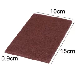 Unique Bargains Non-Scratch Synthetic Material Durable Easy Cleaning Scouring Sponge 6" X 4" Brown 20 Pcs