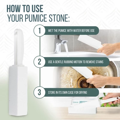 Powerstone Pumice Toilet Bowl Cleaner With Handle (4-pack) - A Solution For Hard Water Stains On Toilets, Grills, Tiles, Grout & Pools 5 Powerstone Pumice Toilet Bowl Cleaner With Handle (4-pack) - A Solution For Hard Water Stains On Toilets, Grills, Tiles, Grout & Pools - Image 3