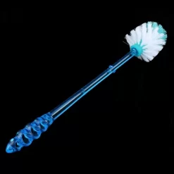 Unique Bargains Washroom Plastic Grip Round Shape Bristle Head Toilet Cleaning Brush Blue