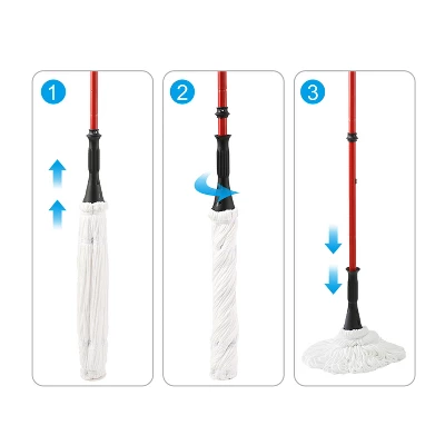 57.5 In. Long Handle Self Bending Twist Mop For Floor Cleaning 7 57.5 In. Long Handle Self Bending Twist Mop For Floor Cleaning - Image 5
