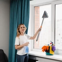 JANSNO 2-in-1 Baseboard Cleaner Mop With Extendable Handle, Squeegee And 8 Reusable Chenille Flannel Pads, 360° Rotatable -Cleaning Supply Store GUEST 229b8895 9eea 409a bd16 c224b99c3b28