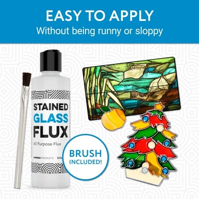 Bright Creations 8oz Liquid Zinc Flux For Stained Glass, Soldering Work, Glass Repair And More - Easy Clean Up - Made In USA 4 Bright Creations 8oz Liquid Zinc Flux For Stained Glass, Soldering Work, Glass Repair And More - Easy Clean Up - Made In USA - Image 3