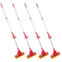 Lola Products Pro Amazin Sponge & Scrubber Roller Mop, 10" Wide Head, Ergonomic Rubber Grip Handle, Reusable, Washable, Adjustable Handle -4 Pack -Cleaning Supply Store GUEST 26d2178a 81bf 4a64 9d17 0288e8e37c2f