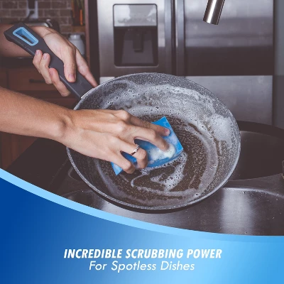 ELITRA HOME Heavy Duty Scrubber Sponge, With Smell Resistant Hydrophilic Foam Technology, Odorless - Blue 6 ELITRA HOME Heavy Duty Scrubber Sponge, With Smell Resistant Hydrophilic Foam Technology, Odorless - Blue - Image 4