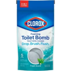 Clorox Fresh Scent Foaming Toilet Bomb Toilet Bowl Cleaner - 5ct