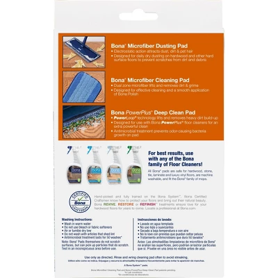 Bona Cleaning Products Reusable Mop Refill Multi Surface Microfiber Wet + Dry Floor Sweeping + Mopping Value Pack - 3ct 14 Bona Cleaning Products Reusable Mop Refill Multi Surface Microfiber Wet + Dry Floor Sweeping + Mopping Value Pack - 3ct - Image 12