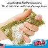 Lola Products Wonder Non-Scratch Scouring Pad, Large Knitted Flat Wire Cloth Fibers W/Foam Sponge Core, Assorted Colors (Gold Or Silver), 4 Pack -Cleaning Supply Store GUEST 32311352 dd61 4b0e b8ae c85aae8a7ef9
