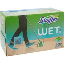 Swiffer Sweeper Wet Mopping Cloths Refills, Open Window Fresh - 32 Count (Pack Of 4)