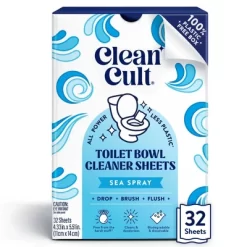 Cleancult Toilet Bowl Cleaner Sheets - Sea Spray - 32ct -Cleaning Supply Store GUEST 3443e647 4286 4b01 9f15 cce6efe8d5b1