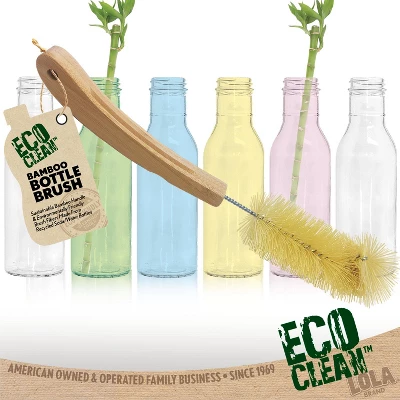 Lola Products Bamboo Bottle Brush, Ergonomic Durable Bamboo Handle, Non Scratch, Easy Storage, Bristles Made From Recycled Soda/Water Bottles - 1 Pack 3 Lola Products Bamboo Bottle Brush, Ergonomic Durable Bamboo Handle, Non Scratch, Easy Storage, Bristles Made From Recycled Soda/Water Bottles - 1 Pack