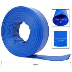 NAYSAYE Cleaning Tool Pool Backwash Hose Reinforced PVC Water Discharge Hose For Outdoor Cleaning , Blue, 13.2"*13.40"*4.30"