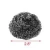 Unique Bargains Kitchen Stainless Steel Wire Scouring Pad Scrubber 2.8" Dia 2 Pcs