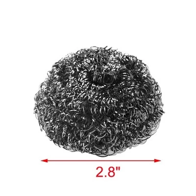 Unique Bargains Kitchen Stainless Steel Wire Scouring Pad Scrubber 2.8" Dia 2 Pcs 3 Unique Bargains Kitchen Stainless Steel Wire Scouring Pad Scrubber 2.8" Dia 2 Pcs