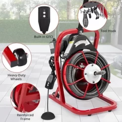 Professinal 50 Ft X 3/8 Inch Snake Drain Auger Cleaner Electric Cleaning Machine Plumbing -Cleaning Supply Store GUEST 38f6a776 cec4 489c 818e 754d4ab8ab3b
