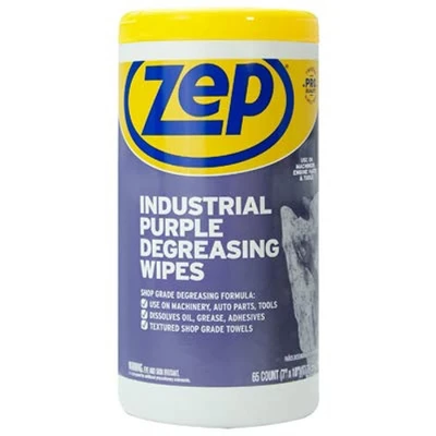 ZEP Industrial Purple Heavy-Duty Degreasing Wipes (65 Wipes Per Canister) 3 ZEP Industrial Purple Heavy-Duty Degreasing Wipes (65 Wipes Per Canister)