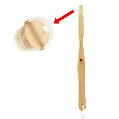 Bath Brush 15" Shower Body Back Scrubber With Long Handle Detachable Brush 3 Bath Brush 15" Shower Body Back Scrubber With Long Handle Detachable Brush