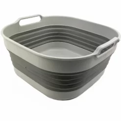 SAMMART Collapsible Tub 10L - Portable/Space Saving Plastic Tub, Grey -Cleaning Supply Store GUEST 3ca35bf4 a74e 4b8a 8d14 b643ed515870