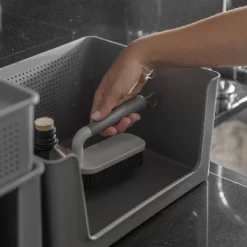 OU Scrub Brush With Ergonomic Handle, All Purpose Heavy Duty Cleaning Scrubber For Bathroom & Kitchen With Nonslip Handle, Scraper Edge & Hanging Loop -Cleaning Supply Store GUEST 43c70e18 5050 4453 af5d 42fe35ca77d0