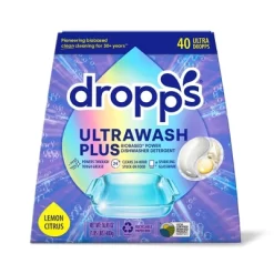Dropps Dish UltraWash Plus Biobased Detergent Pods - Lemon Citrus - 40ct