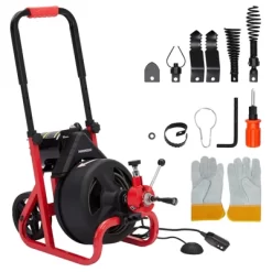 Drain Cleaner Machine, Electric Drain Auger Professional For 1 To 4 Inch Pipes, With 6 Cutters, Glove, Drain Auger Cleaner -Cleaning Supply Store GUEST 45cdc3a3 0d97 4d96 acd2 e797e3c8c10f