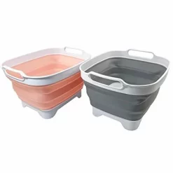 SAMMART 7.5L (2 Gallons) Collapsible Dishpan With Draining Plug -Cleaning Supply Store GUEST 45d3ef12 8bc5 4bda b3db 9724db87963c