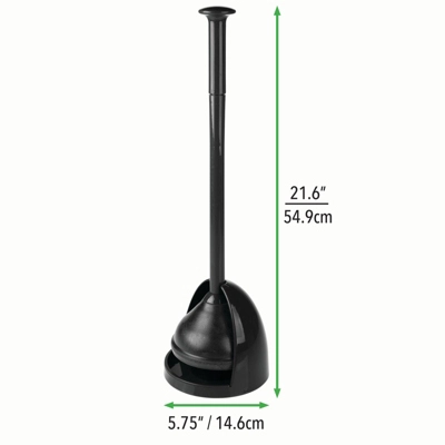MDesign Toilet Bowl Plunger Set With Drip Tray, Compact Storage 7 MDesign Toilet Bowl Plunger Set With Drip Tray, Compact Storage - Image 5