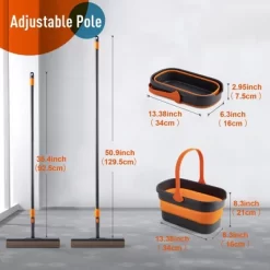 NAYSAYE Cleaning Tool Sponge Mop Kit With Collapsible Bucket For Hands Free Floor Cleaning, Black And Orange, 17.32"*9.76"*4.53" -Cleaning Supply Store GUEST 48a77410 dc16 4cbb be50 996e6d27e905