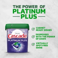 Cascade Fresh Platinum Plus Action Pacs Dishwasher Detergents