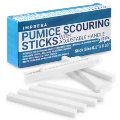 Juvale 12 Pack Pumice Stone For Cleaning Toilet, Ovens, Grills, Sinks And Tiles, Scouring Stick With Adjustable Handle -Cleaning Supply Store GUEST 4d6390fd 3a05 4391 af4a 7d52004f56ab