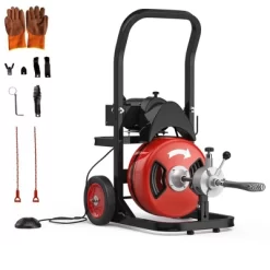 Drain Cleaning Machine 75Ft 1/2 Inch Cable, Sewer Snake Machine Auto Feed, Drain Auger With 4 Cutters & Air-activated Foot Switch For 2" To 4" Pipes 15 Drain Cleaning Machine 75Ft 1/2 Inch Cable, Sewer Snake Machine Auto Feed, Drain Auger With 4 Cutters & Air-activated Foot Switch For 2" To 4" Pipes -Cleaning Supply Store GUEST 4f7d29da 6ad2 4541 83cd e6d3b2178142