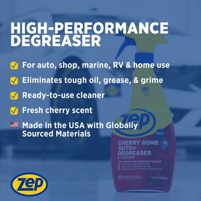 ZEP Zep Cherry Bomb Auto+ Degreaser & Cleaner - For Auto, Marine, RV, & Home - 32 Oz. - 32 5 ZEP Zep Cherry Bomb Auto+ Degreaser & Cleaner - For Auto, Marine, RV, & Home - 32 Oz. - 32 - Image 3