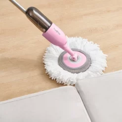 True & Tidy Round Mop Pad Replacement Set For Spray-360 Clean Everywhere Spray Mop Kit - 2pc -Cleaning Supply Store GUEST 519bd43e 2285 4a75 be0e 2da90441983b