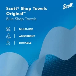 Scott Shop Original Blue Towels, Cloth-like Paper Towel (9.4"x11") 12 Scott Shop Original Blue Towels, Cloth-like Paper Towel (9.4"x11") -Cleaning Supply Store GUEST 52be22c1 2884 4fcc 927e 9ba4804ff57c