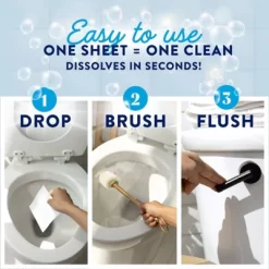 Cleancult Toilet Bowl Cleaner Sheets - Sea Spray - 32ct -Cleaning Supply Store GUEST 52c79bd6 af21 4c89 ac6a 6be2279726fd