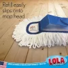 Lola Products 360 Degree Flexible 18" Dust Mop Replacement Head, Fine Fiber Machine Washable Dust Mop Head Attracts Dust & Dirt Like A Magnet, 6 Count -Cleaning Supply Store GUEST 58493e17 7bd3 4fd8 902b bf2af96db416 2