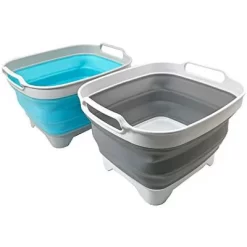 SAMMART 7.5L (2 Gallons) Collapsible Dishpan With Draining Plug -Cleaning Supply Store GUEST 5a778bad b866 47a3 8116 8a71a24c2506