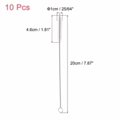 Unique Bargains Stainless Steel Nylon Durable Rust-Resistant Straw Cleaner Brush