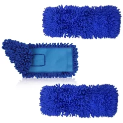 Bison Life Microfiber Dust Mop, Washable Commercial Mop Head Replacement Refill, Blue - 3 Pack -Cleaning Supply Store GUEST 5dea3412 02d4 4a04 88e1 afd71a0d2a73