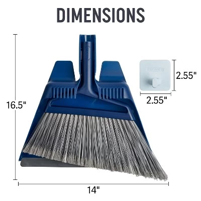 Casabella Click Clean And Organize Angle Broom Head With Dust Pan And Hook 4 Casabella Click Clean And Organize Angle Broom Head With Dust Pan And Hook - Image 2