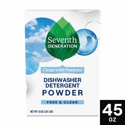 Seventh Generation Free & Clear Auto Dishwasher Detergent Powder - 45oz 9 Seventh Generation Free & Clear Auto Dishwasher Detergent Powder - 45oz - Image 7