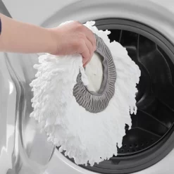 True & Tidy Round Mop Pad Replacement Set For Spray-360 Clean Everywhere Spray Mop Kit - 2pc